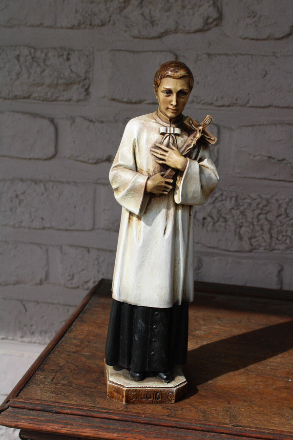 vintage luigi gonzaga saint statue figurine