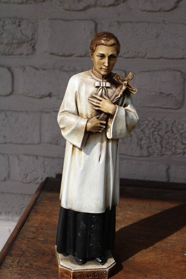 vintage luigi gonzaga saint statue figurine