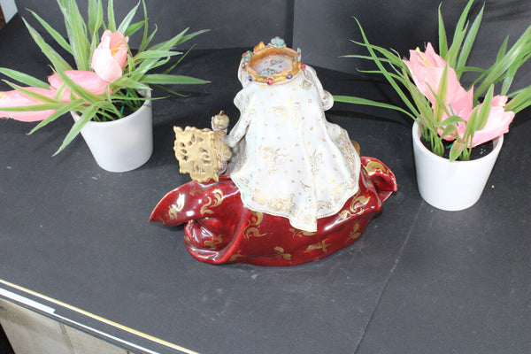 PATTARINO terracotta Madonna child italian statue italy signed religious