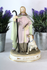 Antique 19thc vieux paris porcelain rare statue of saint roch with dog religious