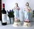 Antique 19thc vieux andenne porcelain bisque sacred heart mary jesus statue rare