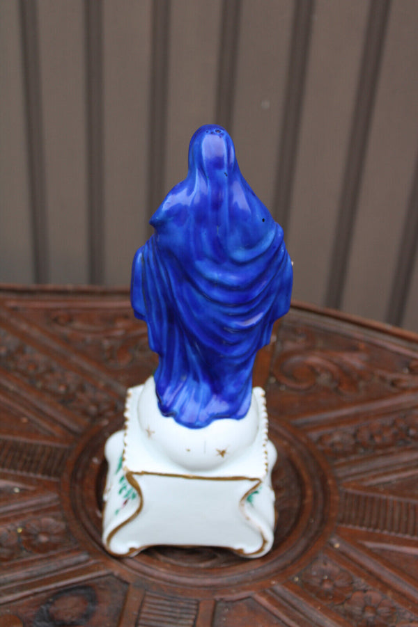 Antique french vieux paris porcelain 19thc Figurine madonna religious