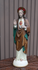 Antique 26,3" XL ceramic chalk sacred heart christ jesus statue religious