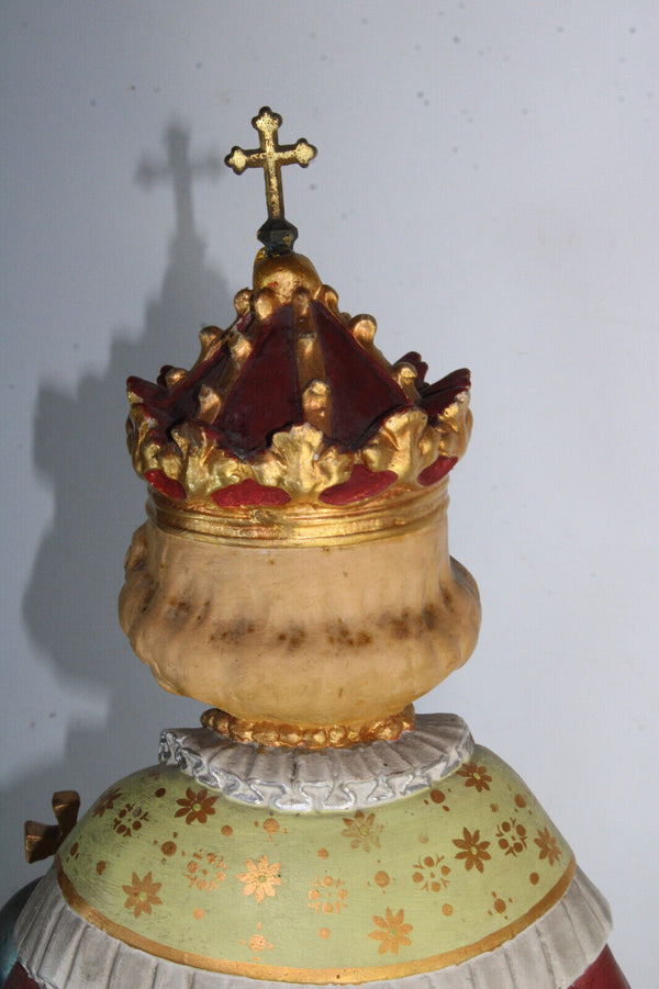 Antique large religious jesus of prague church statue rare