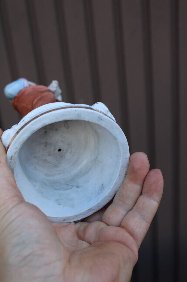 Antique french vieux paris porcelain bisque statue saint joseph