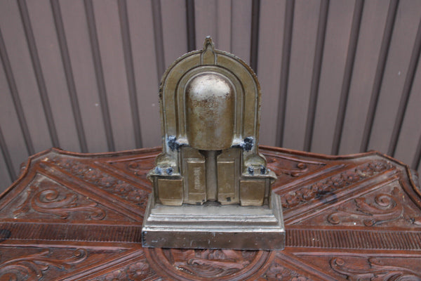 Antique metal madonna chapel statue religious