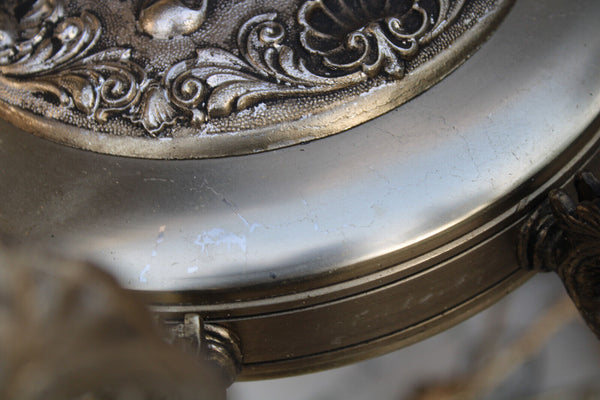 Vintage Brass silver grey Dragon 8 arms chandelier lamp