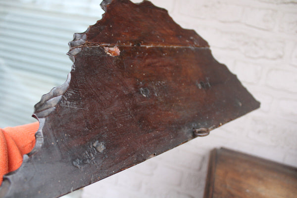 Antique large 19thc French wood carved mythological dragon wall console rare