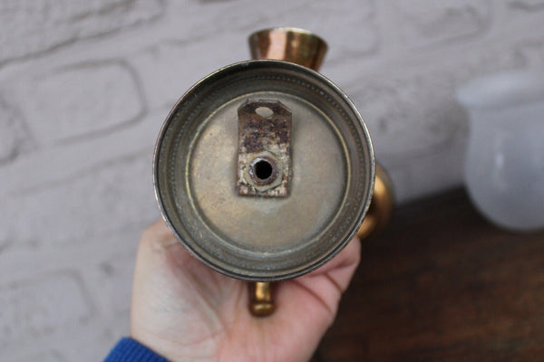 Hollywood regency pair wall lights sconces hand form opaline maison jansen rare