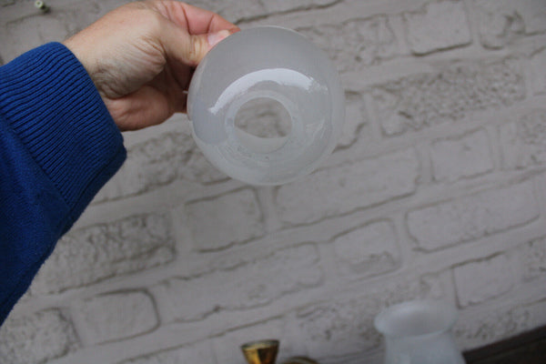 Hollywood regency pair wall lights sconces hand form opaline maison jansen rare