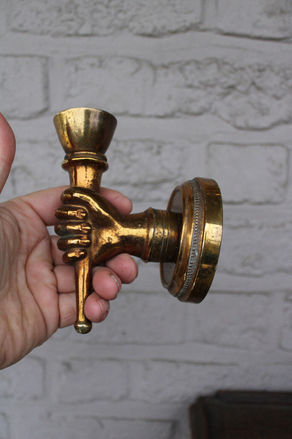 Hollywood regency pair wall lights sconces hand form opaline maison jansen rare