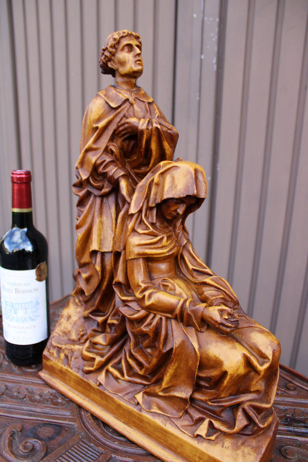 Vintage our lady of rust heppeneert Flemish statue religious