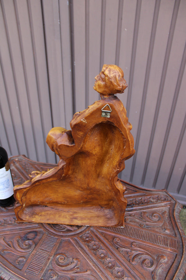 Vintage our lady of rust heppeneert Flemish statue religious