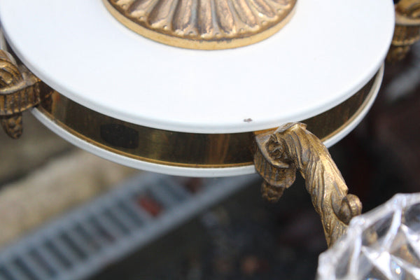 Vintage pineapple glass hollywood regency Chandelier lamp