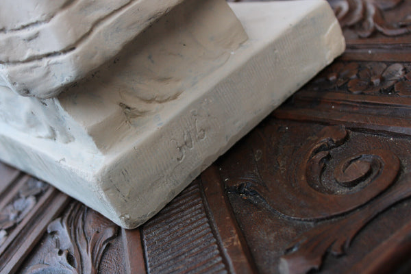 XL Ceramic chalk antique Religious morning prayer Sculpture statue