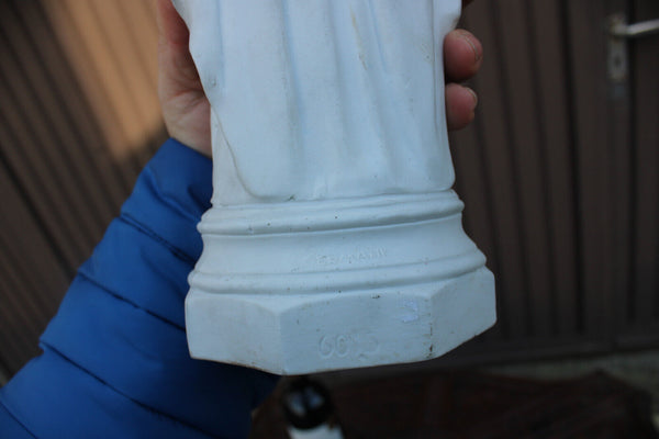 Antique german bisque porcelain sacred heart christ jesus statue figurine