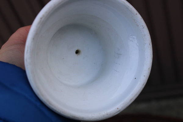 Antique french bisque porcelain madonna mary child statue