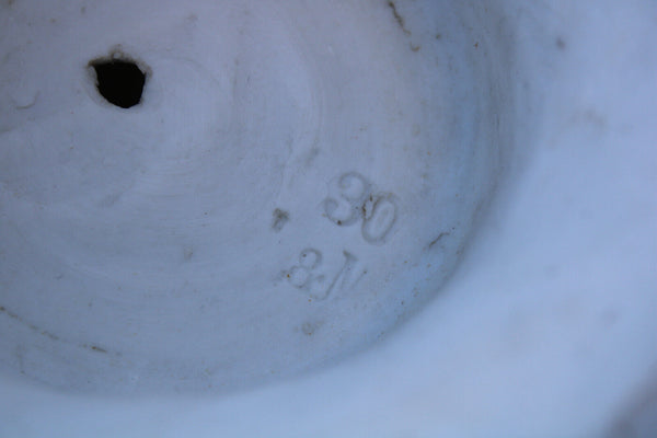 Antique french letu mauger signed bisque porcelain saint joseph figurine statue