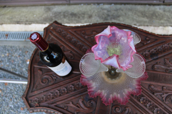 Antique French Murano glass vase centerpiece multi color rare