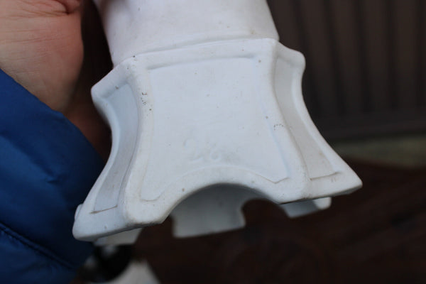 Antique french bisque porcelain saint joseph statue figurine letu mauger signed