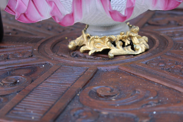 Antique French Murano glass vase centerpiece multi color rare