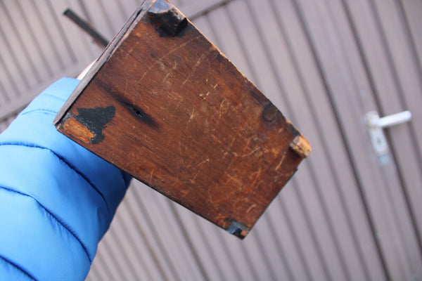 Antique 1800s Wood carved crucifix christ corpus religious