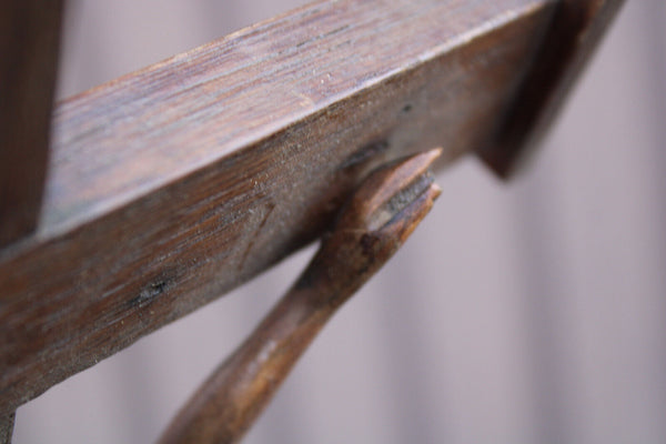 Antique 1800s Wood carved crucifix christ corpus religious