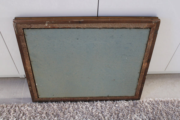 Antique 19thc Oil canvas cardboard Crucifixion christ painting religious