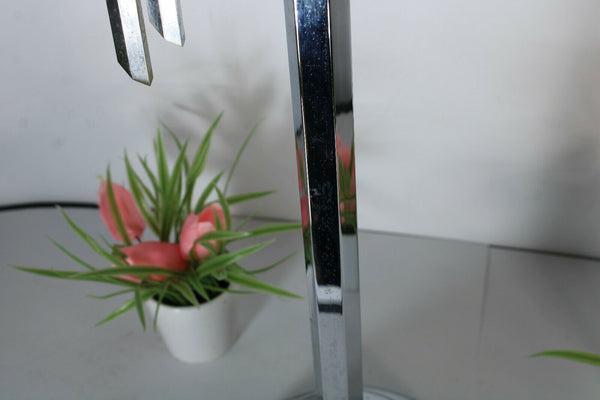 Demeyere art deco ashtray stand Belgium 1930s chrome