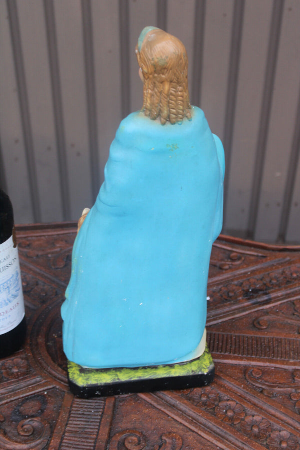 Antique rare ceramic SAINT ODRADA horse statue religious