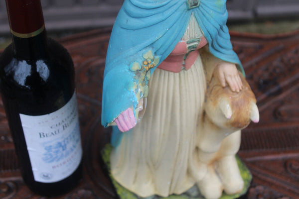 Antique rare ceramic SAINT ODRADA horse statue religious