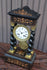 Antique napoleon III clock Columns wood inlay decor