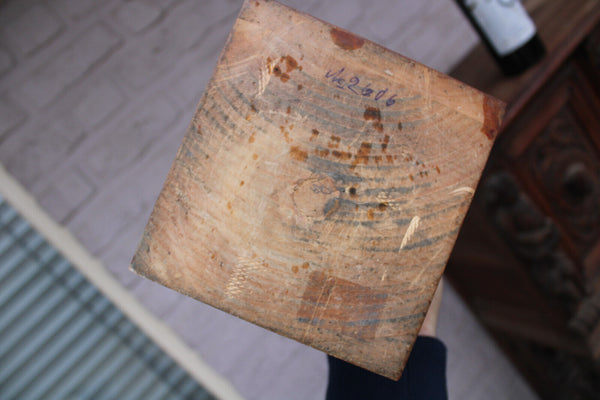 South German Wood carved Jesus statue sculpture with lamb 1950s