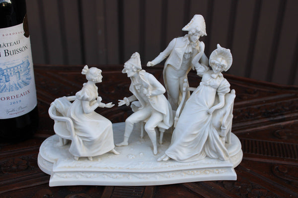 German Scheibe alsbach marked bisque porcelain group statue romantic decor