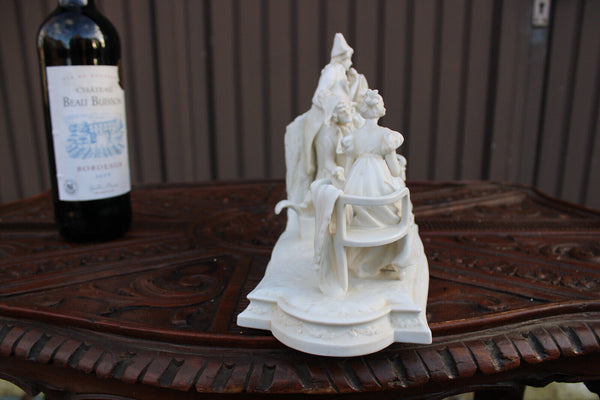 German Scheibe alsbach marked bisque porcelain group statue romantic decor