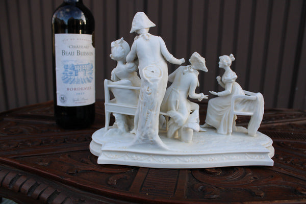 German Scheibe alsbach marked bisque porcelain group statue romantic decor