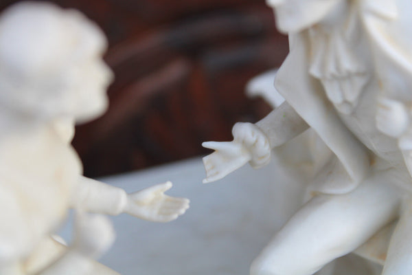 German Scheibe alsbach marked bisque porcelain group statue romantic decor