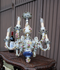 Capodimonte Marked italian porcelain 1970 6 arm chandelier floral decor rare
