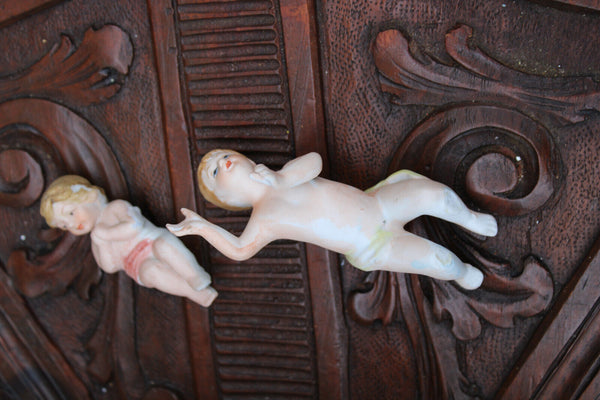 XL capodimonte marked porcelain group statue LA MATERNITA mother children italy