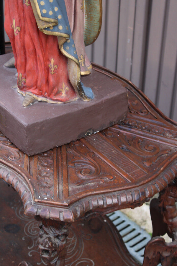 Antique church Ceramic XL saint anne Statue mary religious