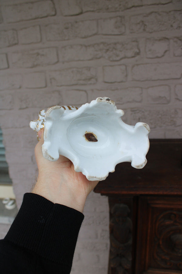 Antique french vieux paris porcelain jesus portrait vase