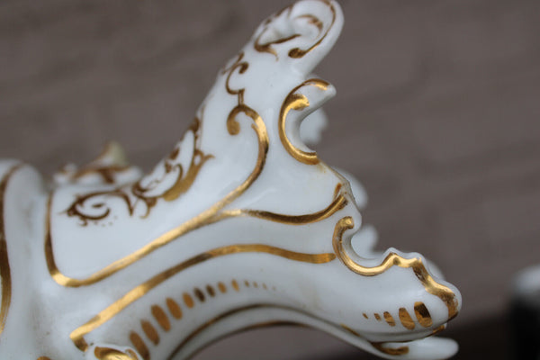 Antique french vieux paris porcelain jesus portrait vase