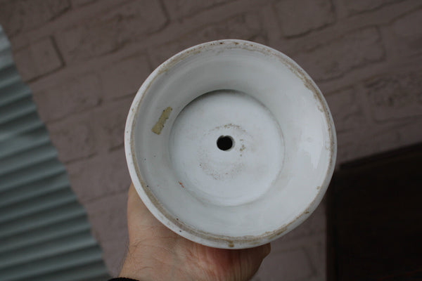 Antique french vieux paris porcelain notre dame de lourdes madonna statue