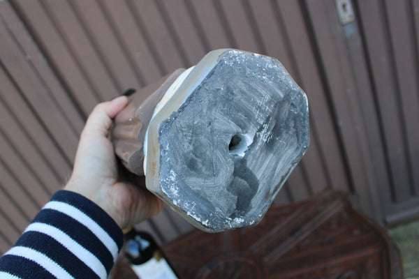 Antique large ceramic chalk statue of saint rosa lima rare religious