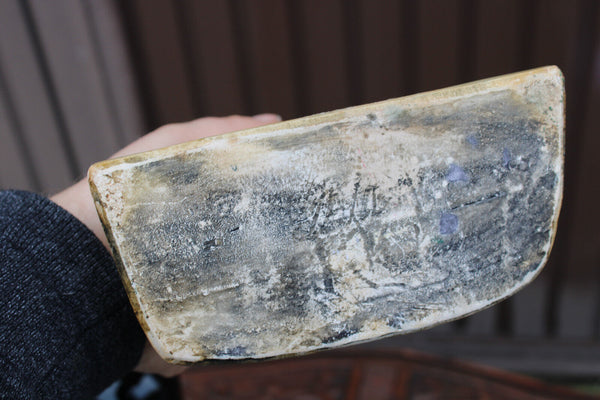 Antique french ceramic chalk chapel madonna statue