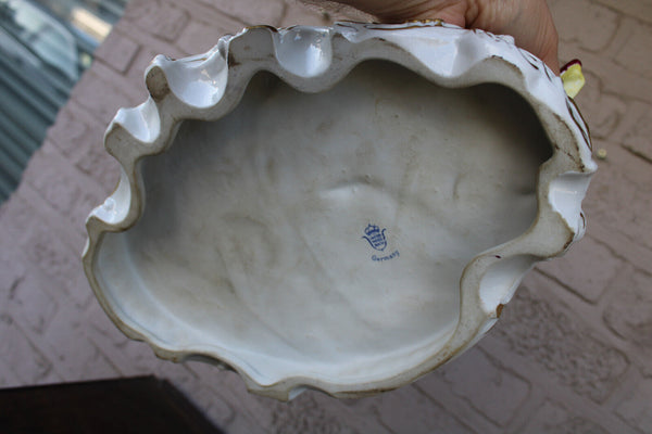 LARGE german unterweissbach marked porcelain group statue concert