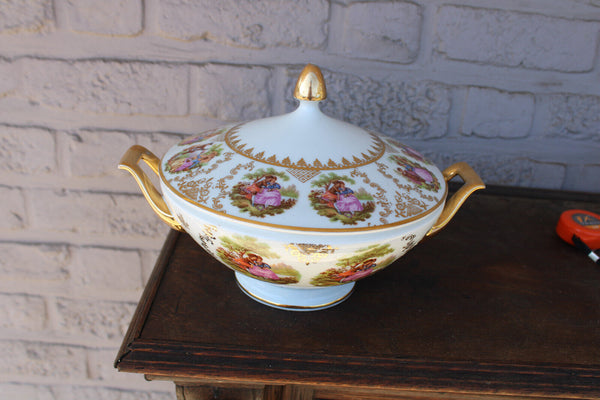 German bavaria porcelain marked Victorian scenes bowl tureen