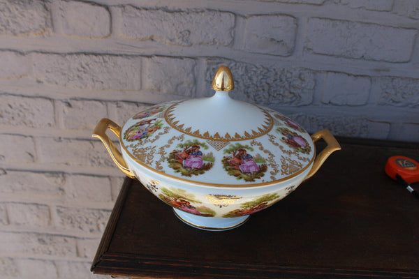 German bavaria porcelain marked Victorian scenes bowl tureen