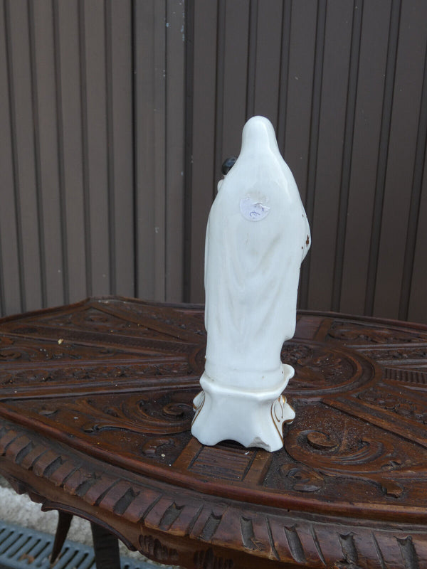 Antique Vieux paris porcelain madonna religious figurine statue