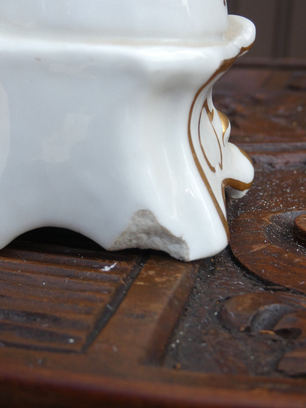 Antique Vieux paris porcelain madonna religious figurine statue